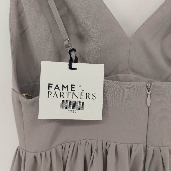 Fame and Partners Formal Maxi Dress In Gray/Mauve Size 4 - Picture 9 of 15